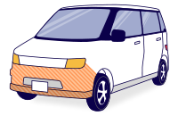 バンパーのキズ