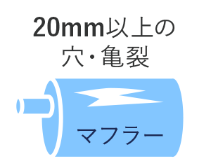 20mm未満の穴・亀裂