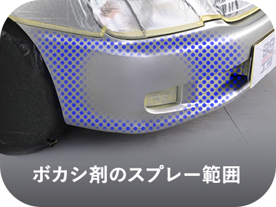 ボカシ剤のスプレー範囲