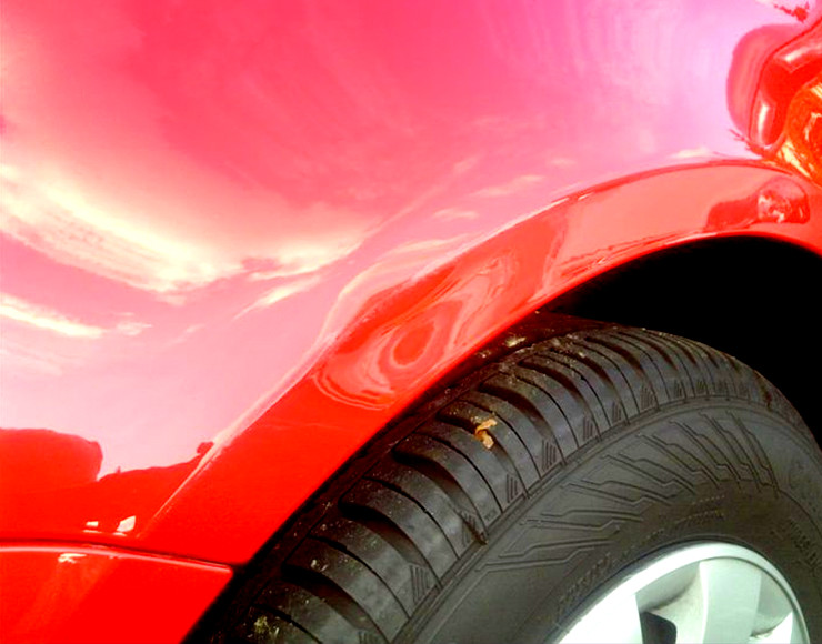 当てられた新車