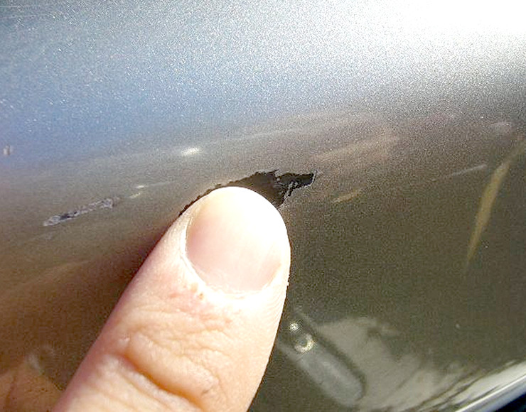 まずは、手の感覚でどのくらい削れているかをかくにん