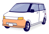 バンパーのキズ