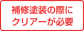 補修塗装の際にクリアーが必要