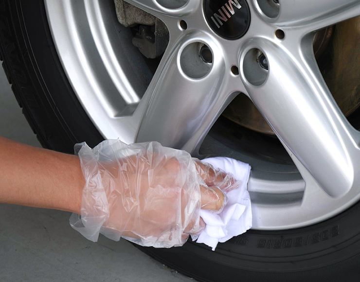 ウエスで拭き上げ